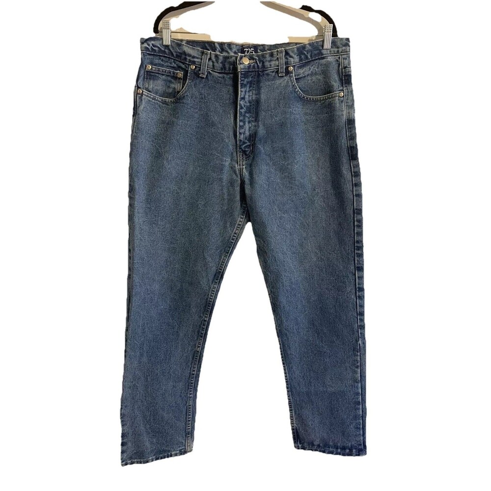 725 Originals mens size 40 x 32 denim jeans zip straight 5 pockets